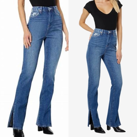 NWT Blank NYC The Cooper Straight Leg Jeans with Side Slit Size 26 - Picture 2 of 13